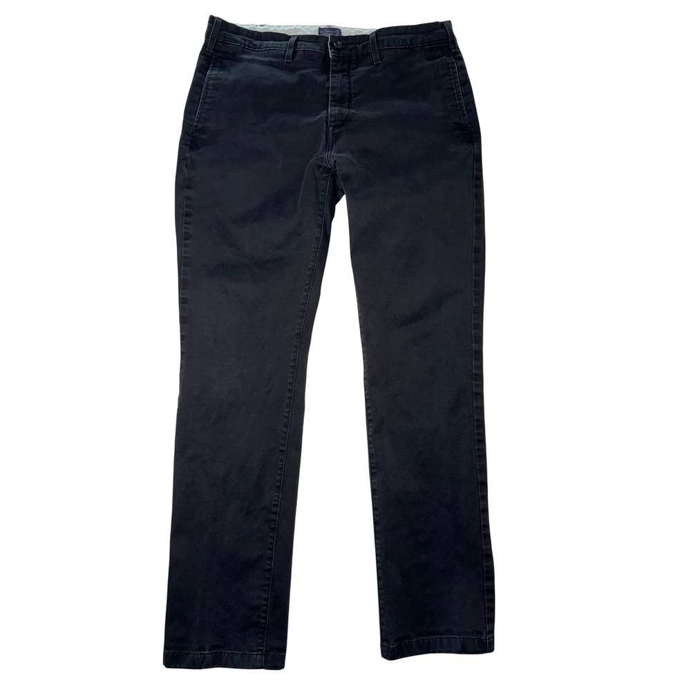 Levis Chino Pants Mens 32x30 Black Slim Straight Cotton Twill Trousers